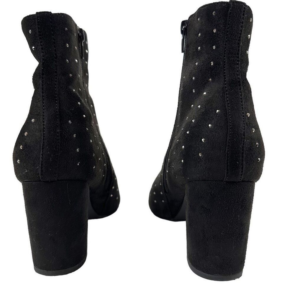 H by Halston Tokyo Women’s Side Zip-up Jeweled Booties - Picture 4 of 10